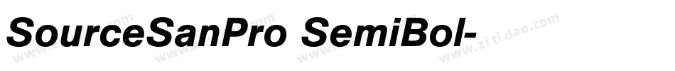 SourceSanPro SemiBol字体转换